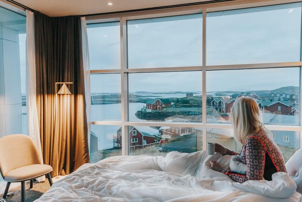 Vista de la habitación del hotel Lovund Helgeland, Noruega