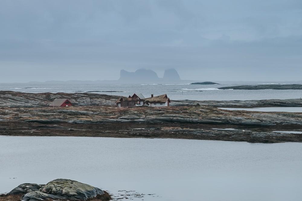 Vista de Træna desde Lovund Helgeland Noruega