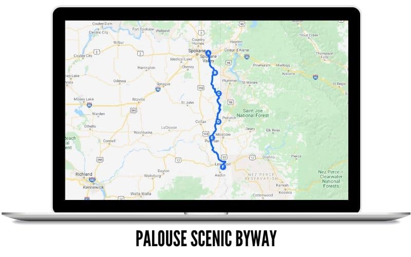 Palouse Scenic Byway Route Map - La mejor ruta panorámica en el estado de Washington