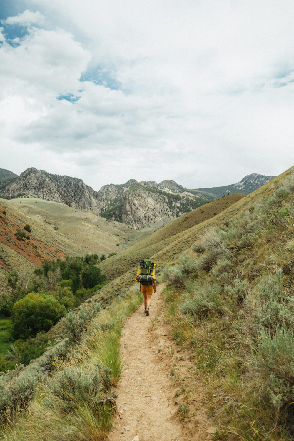 Camino a las fuentes termales de Goldbug en Elk Bend, Idaho