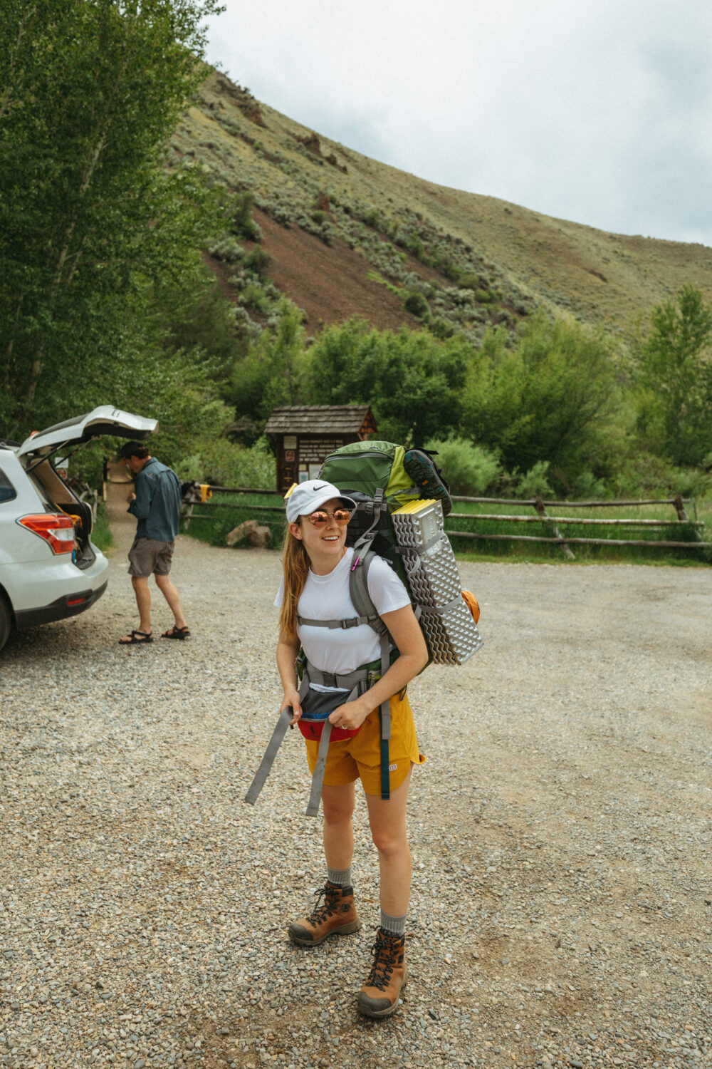 Emily Mandagie en Goldbug Hot Springs Trailhead, Idaho
