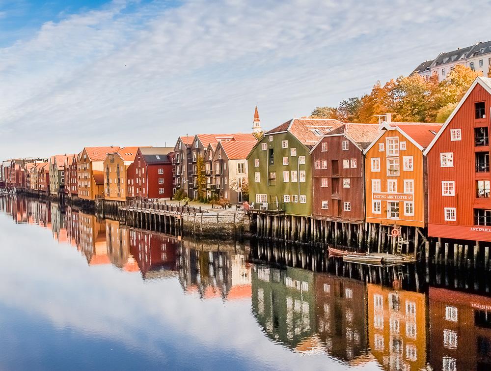 Trondheim en otoño Noruega