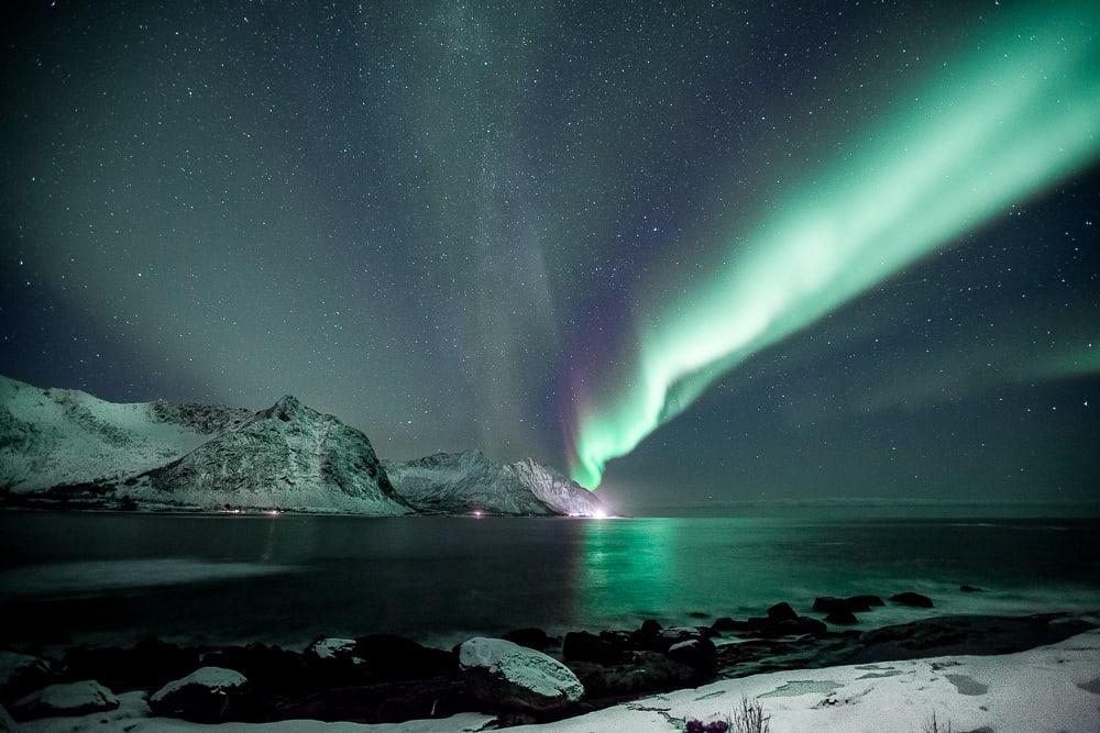 Aurora Boreal en Senja, Noruega