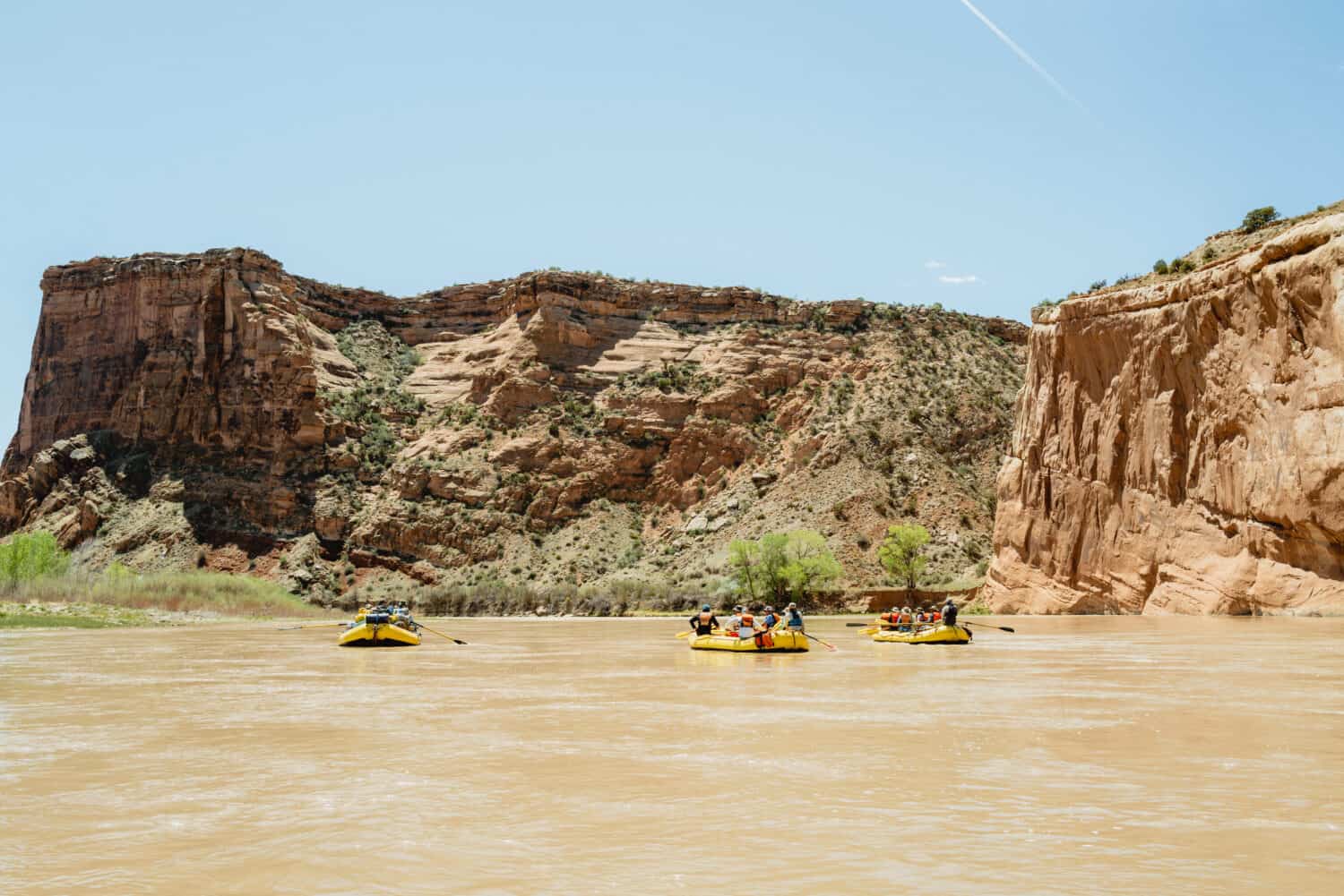 Botes de rafting en Westerwater Canyon