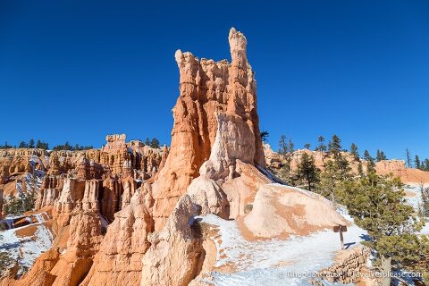 Alto hoodoo con vistas al Queen's Garden Trail.