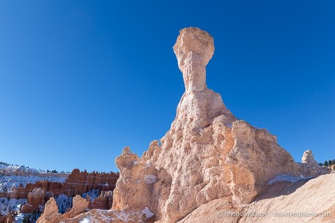 Alto hoodoo con vistas al Queen's Garden Trail.