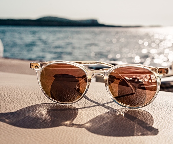 Gafas de sol en la playa
