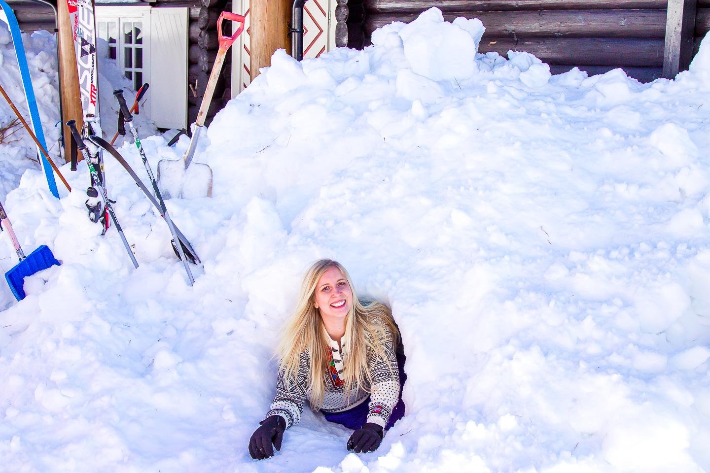 Igloo Noruega invierno