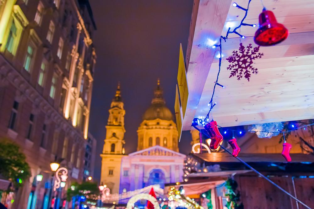 mercado de navidad st. Basílica de San Esteban Budapest Hungría