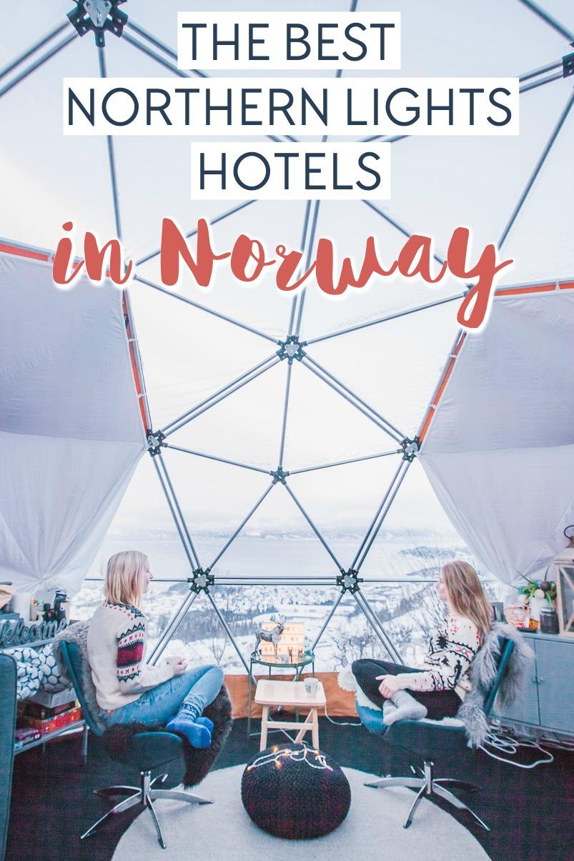 los mejores hoteles de auroras boreales en noruega