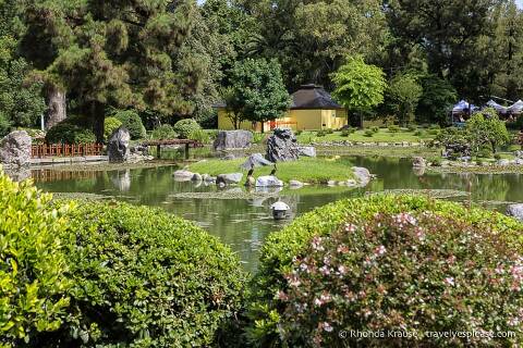 Estanque en el Jardín Japonés de Buenos Aires.