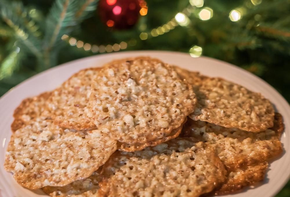 Galletas de Navidad noruegas Flarn de almendras