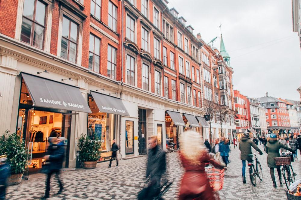 ir de compras en invierno en copenhague