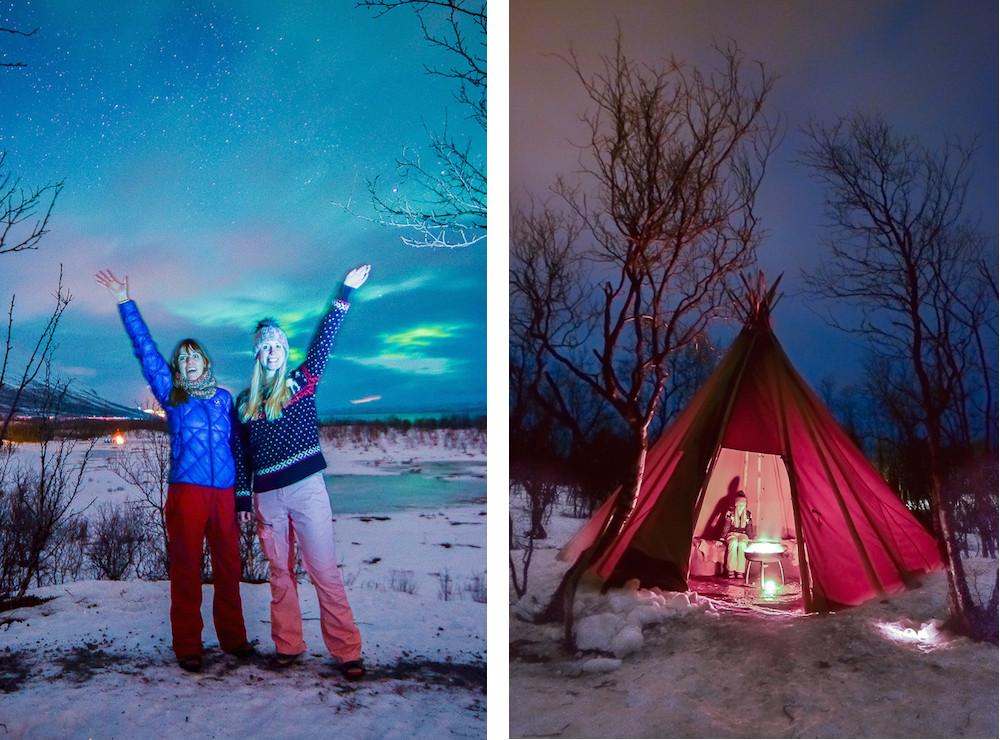 Recorrido fotográfico con luces sobre la aurora boreal de Laponia