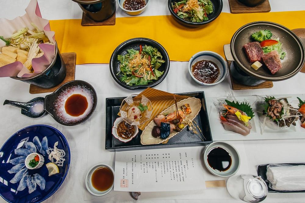 Cena japonesa Ryokan Yamaguchi