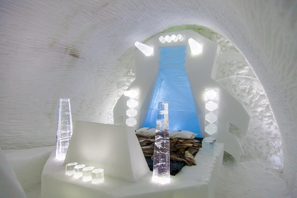 kiruna icehotel sueco laponia suecia dormitorio