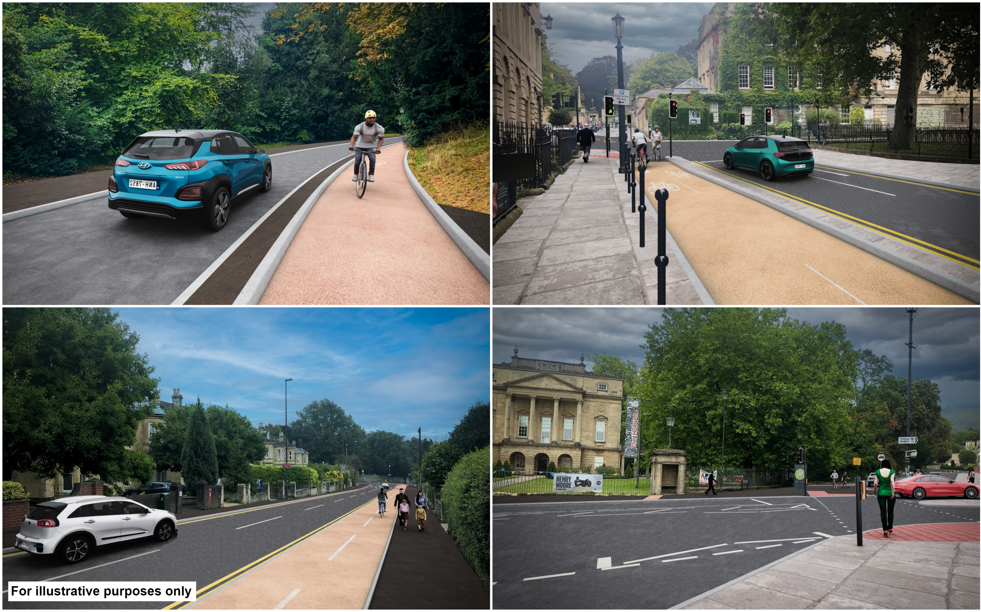Ilustraciones CGI de las rutas.
